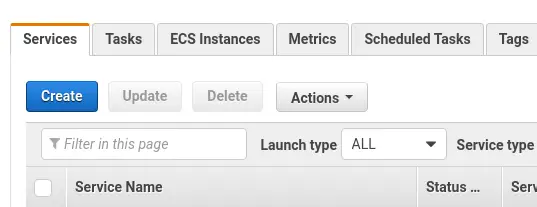 aws ecs service