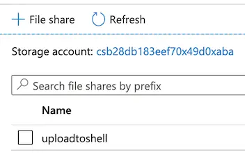 azure cloud shell file share