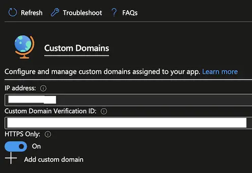 azure function https only