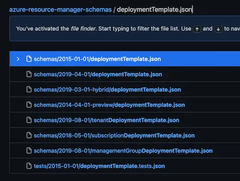 azure-resource-manager-schemas deploymentTemplate.json